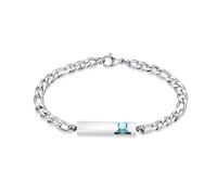 AIWENXI Joyería de cremación con barra cilíndrica, pulseras de urna para cenizas para hombres y mujeres, acero inoxidable, pulsera conmemorativa de cenizas de piedra natal, 1.57, No es una piedra