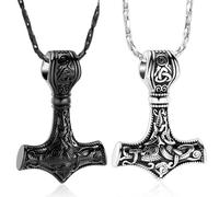 AIWENXI Martillo de Thor, joyería de cremación, collar de urna, collar para mujer, nudo celta, nórdico, vikingo, conmemorativo, humano/mascota, cenizas, collar de castillo, joyería de recuerdo, Acero