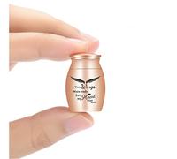 AIWENXI Pequeñas Urnas de Cremación Keepsakes Para Cenizas - Mini Urnas Para Humanos o Mascotas - Memorial (Falas-Oro Rosa)