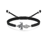 AIWENXI Pulsera de cremación de cruz para cenizas, anzuelos, pulsera para hombres y mujeres, acero inoxidable, cuerda trenzada celta, recuerdo, cenizas, joyería, 1.57, No es una piedra preciosa