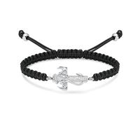 AIWENXI Pulsera de cremación de cruz para cenizas, anzuelos, pulsera para hombres y mujeres, acero inoxidable, cuerda trenzada celta, recuerdo, cenizas, joyería, 1.57, No es una piedra preciosa