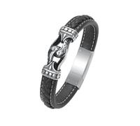 AIWENXI Pulsera de urna con hebilla para cenizas, de piel sintética, para cremación, joyas de acero inoxidable, soporte para cenizas, pulsera, recuerdo, urna conmemorativa, brazalete para mascotas,