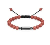 AIWENXI Pulseras de cremación de cilindro para cenizas pulsera de urna para hombres y mujeres, pulseras de cuerda trenzada de acero inoxidable, recuerdo conmemorativo, joyería de cremación, 1.57, Sin
