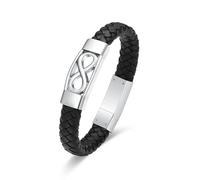 AIWENXI Pulseras de urnas de eternidad para hombres y mujeres, pulseras de cremación de PU, pulseras de recuerdo de cenizas de acero inoxidable, pulseras conmemorativas, pulseras de cenizas de