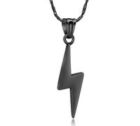 AIWENXI Rayo forma cremación joyería urna collares para cenizas para hombres mujeres acero inoxidable mascota/memoria humana recuerdo ceniza titular colgante joyería, Acero inoxidable