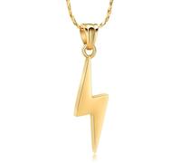 AIWENXI Rayo forma cremación joyería urna collares para cenizas para hombres mujeres acero inoxidable mascota/memoria humana recuerdo ceniza titular colgante joyería, Acero inoxidable