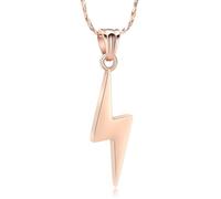 AIWENXI Rayo forma cremación joyería urna collares para cenizas para hombres mujeres acero inoxidable mascota/memoria humana recuerdo ceniza titular colgante joyería, Acero inoxidable
