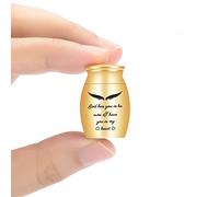 AIWENXI Urna pequeña para cremación - Keepsake para cenizas humanas o mascotas - Mini urna de cremación como soporte memorial (dioses dorado)