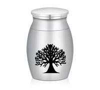 AIWENXI Urnas pequeñas - Urnas de cremación súper mini para cenizas humanas o de mascotas, soporte conmemorativo de acero inoxidable para cenizas