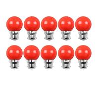 Aiwerttes 10PCS Bombillas LED de Bayoneta B22 2W Equivalente a 20W Bombilla Multicolor Bombillas Rojas Para Garland Home Bar Decoración de Ambiente de Fiesta