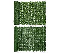 Aiwjeakh 2 piezas de valla de hojas artificiales de privacidad para jardín al aire libre, sintética, de hojas de privacidad, pantalla de pared decorativa