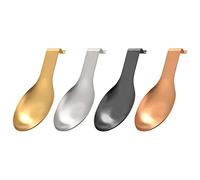 Aiwjeakh 4 soportes de cuchara de acero inoxidable para encimera de cocina, soporte para cucharas, soporte para espátulas, soporte para cucharón, cepillado