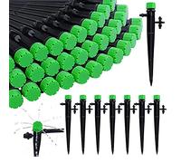 Aiwjeakh 60 goteros de riego ajustables de 360 grados con conector de púas para tubo de 4/7 mm, de riego de flujo de agua