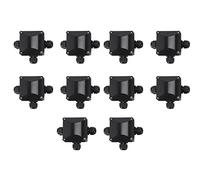 Aiwjeakh Caja de derivación de 3 vías, IP 68, conectores impermeables para iluminación exterior, caja de conexiones externa, paquete de 10 unidades, color negro