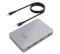 Aiwjeakh Divisor USB 7 en 1 tipo C Gen2 3 de alta velocidad multipuerto tipo C compatible con OS/Chrome OS/Android, fácil de usar