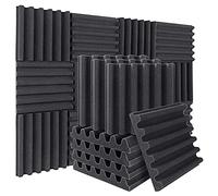 Aiwjeakh Espuma de Estudio en Forma de Paneles de Espuma Acústica 12 Piezas, Espuma Insonorización de Alta Densidad 2X12X12 Pulgadas para Tratamiento Acústico
