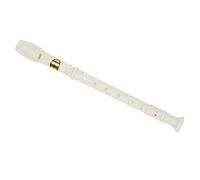Aiwjeakh - Flauta de 8 agujeros de plástico blanco roto con barra de limpieza