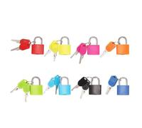 Aiwjeakh Paquete de 8 candados pequeños con llave para equipaje, gimnasio, casillero, mini candado colorido para exteriores, escuela, hogar, A