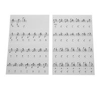 Aiwjeakh Piano - Pegatina para teclado transparente (54/61/88, llave electrónica, 88 claves Stave Note pegatina para teclas