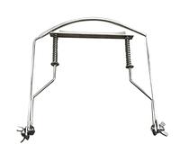 Aiwjeakh Soporte De Cuello De Armónica 10 Agujeros Arpa Azul Boca Soporte De Órgano Soporte De Armónica - Plata