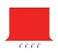 Aiwjeakh Tela de fondo para fotografía de 3 x 2 m, tela para retratos, sin llave, multifuncional, fácil de instalar, color rojo