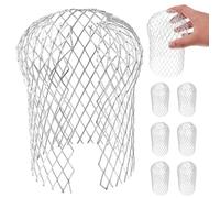 AIWMQYYF 5 protectores de canalones de aluminio, canalón protector de hojas de metal, filtro de lluvia expandible de 15 x 8 cm, filtro de lluvia a prueba de ratas, apto para techos, jardines,