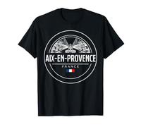 Aix-en-Provence Francia Deco Emblema de Viaje Souvenir Camiseta