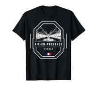 Aix-en-Provence - Insignia de Escudo de Francia, Recuerdo de Viaje Camiseta