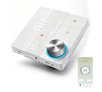 aixi-SHS Termostato WiFi para Fancoil Ventilconvector de aire acondicionado, doble salida DC 0~10 V para regulación del ventilador y la válvula, termostato Tuya de calor frío, compatible con Alexa