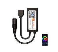 aixi-SHS Tuya Controlador LED Smart Wi-Fi RGB de 4 pines, control remoto a través de APP, luz regulable DC12-24V, compatible con Alexa