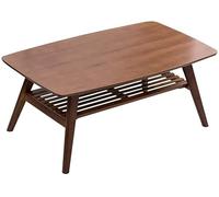 AIXILAN Solid Wood Double-Layer Coffee Table