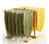 AIXIMA Secador De Pasta, Rejilla para Pasta, Secador Pasta Fresca,Rejilla para Secar Pasta Plegable con Varilla De Transferencia Y 12 Varillas,para Pasta Y Fideos