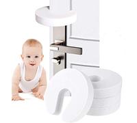 Aixingyun Tope Clip Protector 4 Piezas Protector Puerta Dedos Seguridad para los Niños, Seguridad Puerta Espuma De Para Bebé (Blanco)