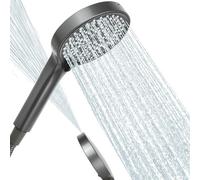 AIXMEET Alcachofa de Ducha, Diámetro de 125 mm, 6 modos Ajustables para Satisfacer Diversas Necesidades como Bañarse, Lavar Animales y Enjuagar el Baño (gris).
