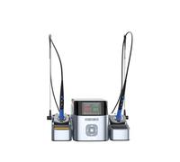 AiXun Estación de soldadura inteligente T420D de 200 W de doble canal, kit de soldador eléctrico 2 en 1 con 2 asas T225 y 6 puntas K de soldadura (C030, C080, C150)
