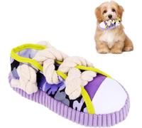 Aixxikum Juguete para Perros Suave, Juguete para Cachorros con Sonido/Chillón, Juguete Adorable para Cachorros en Forma de Zapato con Campanita, Juguete de Morder para Perros Pequeños