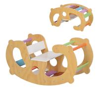 AIYAPLAY 2 en 1 Arco de escalada para niños de 18 a 48 meses, silla mecedora arco iris para niños y niñas, bebés