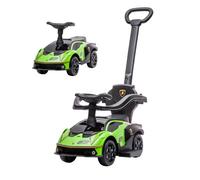 AIYAPLAY 2 en 1 Coche Correpasillos para Niños 12-36 Meses Lamborghini Essenza SCV12 con Bocina 86,5x40x89,5 cm Verde y Negro Aosom España