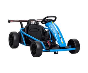 AIYAPLAY 24V Go-Kart para niños 6-13 km/h Drift Kart 8-12 años Azul