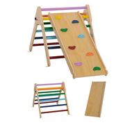 Homcom - Triángulo de escalada 3 en 1 con rampa