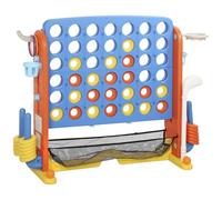 AIYAPLAY 4 victorias juego de estrategia 4 victorias juego de tablero con 42 anillos jumbo, baloncesto, juego de lanzamiento de anillos, golf y control deslizante para reiniciar rápidamente cuatro en