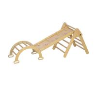 Aiyaplay 5 En 1 Triángulo De Escalada De Madera 178x64,5x63 Cm Madera Natural