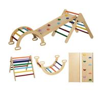 Homcom - Triángulo de escalada 5 en 1 con rampa y arco