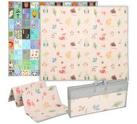 AIYAPLAY Alfombra Bebé Acolchada Plegable Reversible 176,5x148x1 cm Tapete de Actividades Bebé XPE Impermeable Multicolor