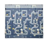 Aiyaplay alfombra bebé acolchada plegable reversible 202x180,5x1 cm, laterales abatibles, tapete de actividades bebé xpe, impermeable, con bolsa de transporte, multicolor