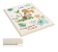 AIYAPLAY Alfombra de Juego para Bebé de 3 cm, 150 x 200 cm, Antideslizante, Resistente al Agua, Franela Suave, Inspiración Montessori, para Niños de 0 a 3 Años, Diseño de Animales
