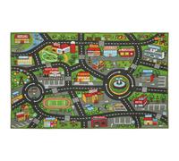 AIYAPLAY Alfombra Infantil Carretera de Ciudad 160x100 cm Alfombra Educativa Antideslizante para Gateo y Jugar con Coches