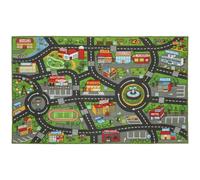 AIYAPLAY Alfombra Infantil Carretera de Ciudad 160x100 cm Antideslizante | Alfombra Educativa, para Gateo y Jugar con Coches, para Salón y Dormitorio, Textura Suave
