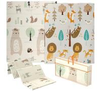 AIYAPLAY Alfombra infantil Plegable 177 x 146 x 1,5 cm Tema Animal | Doble cara, alfombra reversible, alfombra de espuma impermeable, para picnic interior/exterior
