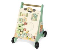 Aiyaplay andador madera bebé, juguete de andador, centro de actividades de aprendizaje montessori control de velocidad, con xilófono, engranajes, laberinto, cuentas, para niños de +18 meses, verde 46.